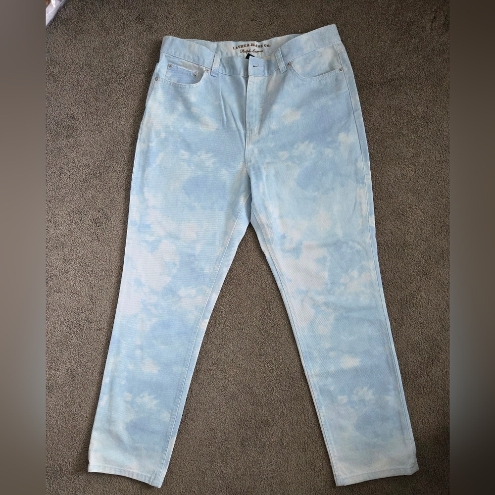 Ralph Lauren -Lauren Jeans Co White Washed 100%cotton Jeans Size 10